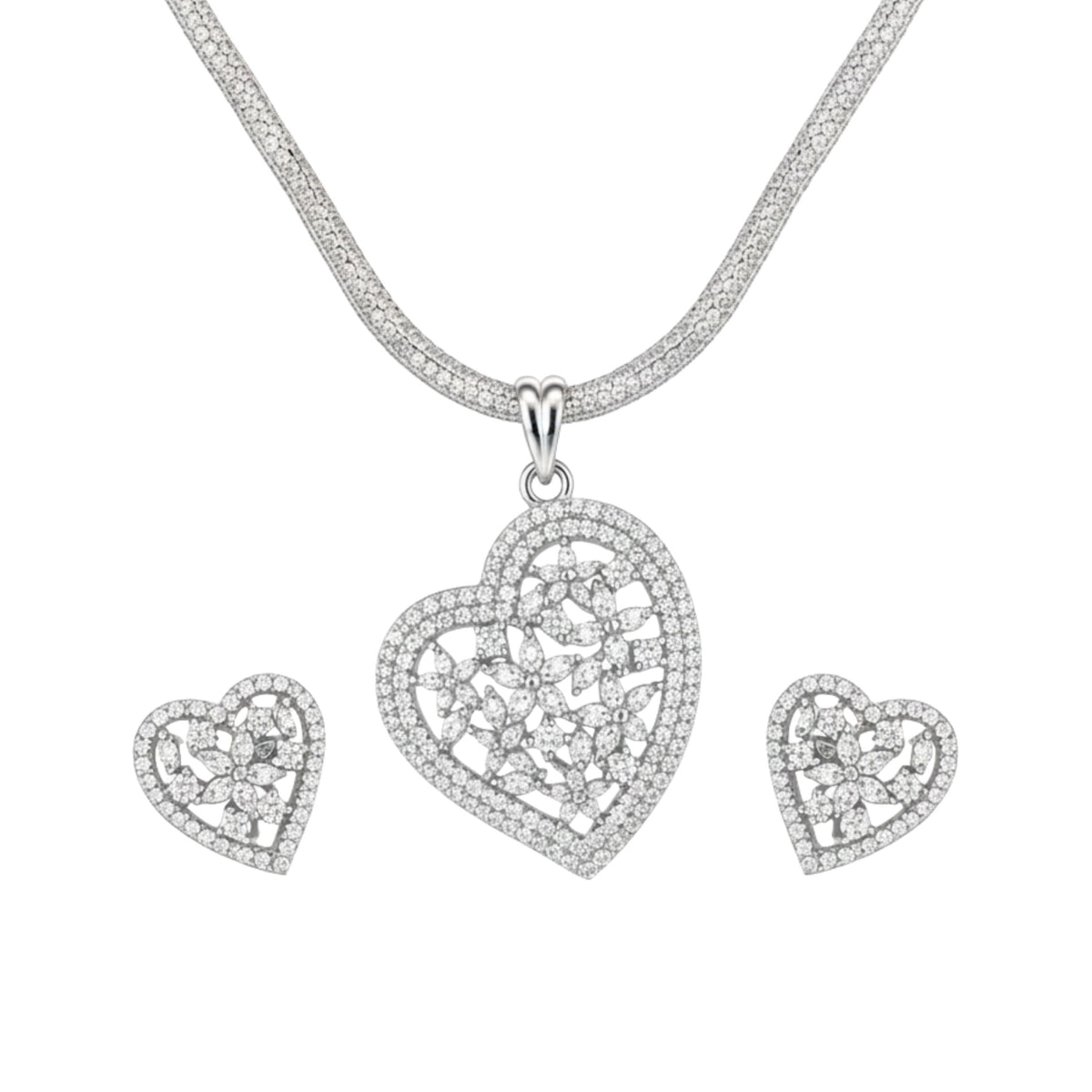 Amara Heart Nakshatra CZ Pendant Set
