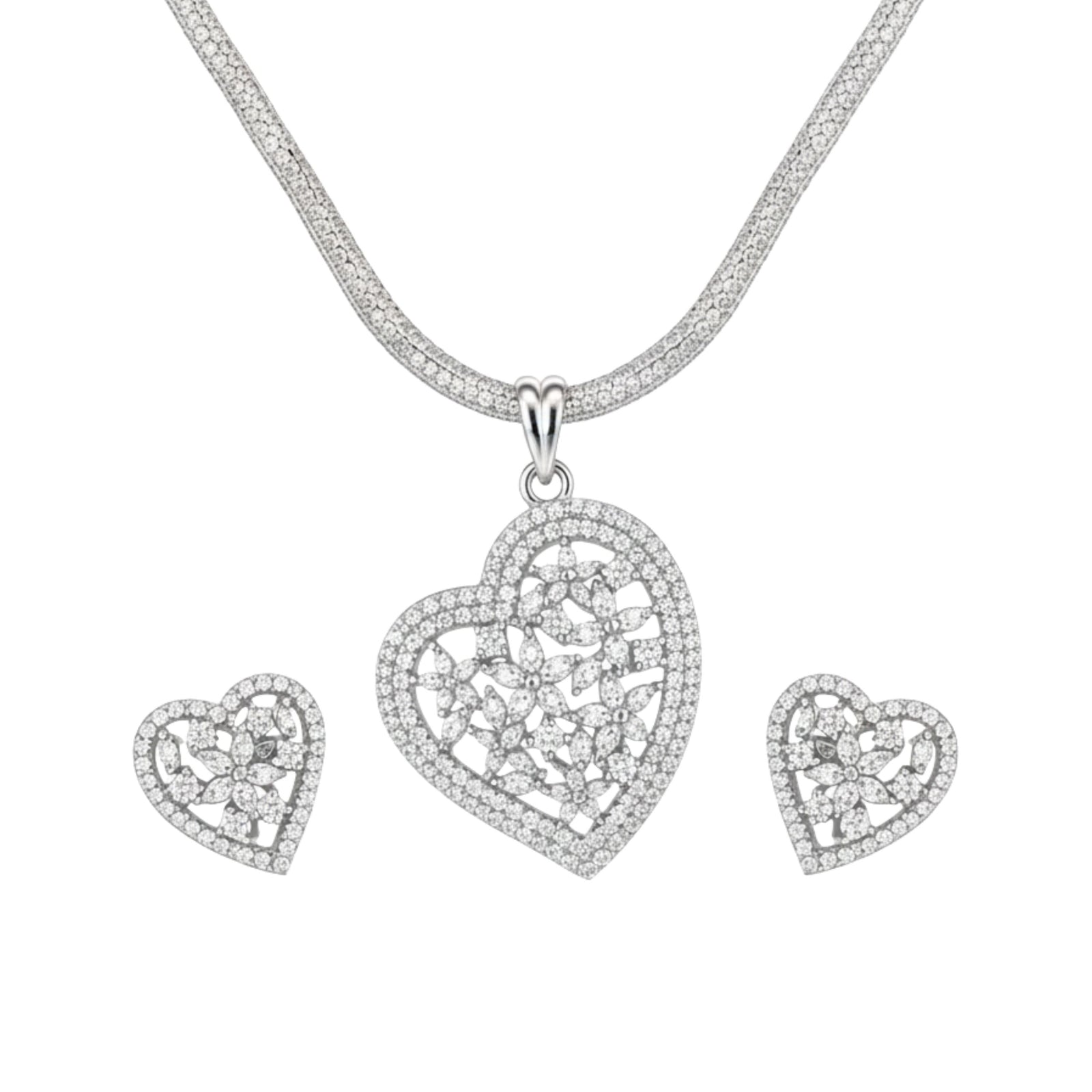 Amara Heart Nakshatra CZ Pendant Set