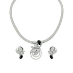 Verdant Leaf Nakshatra Black CZ Pendant