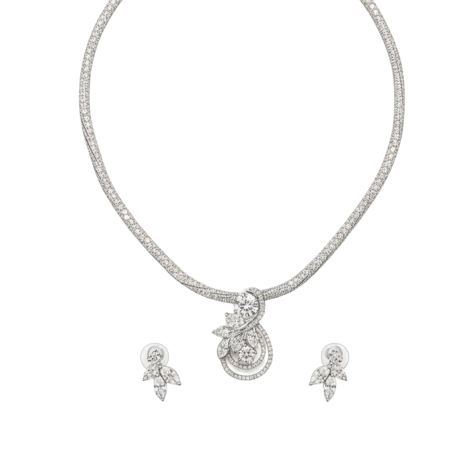 Verdant Leaf Nakshatra CZ Pendant