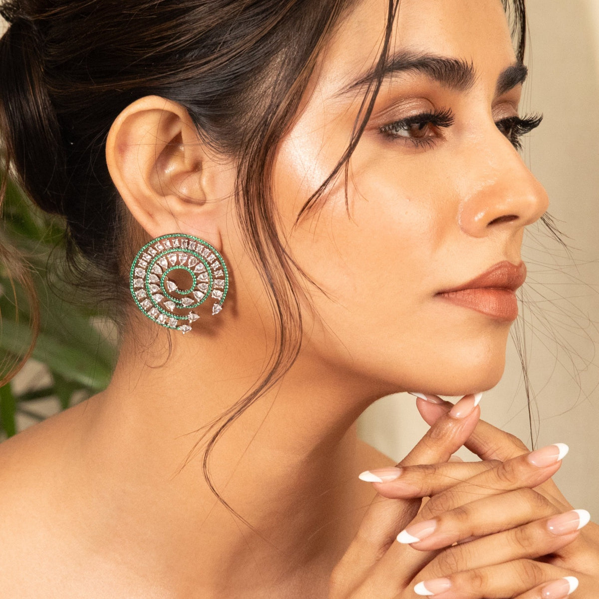 Elaine Nakshatra CZ Stud Earrings