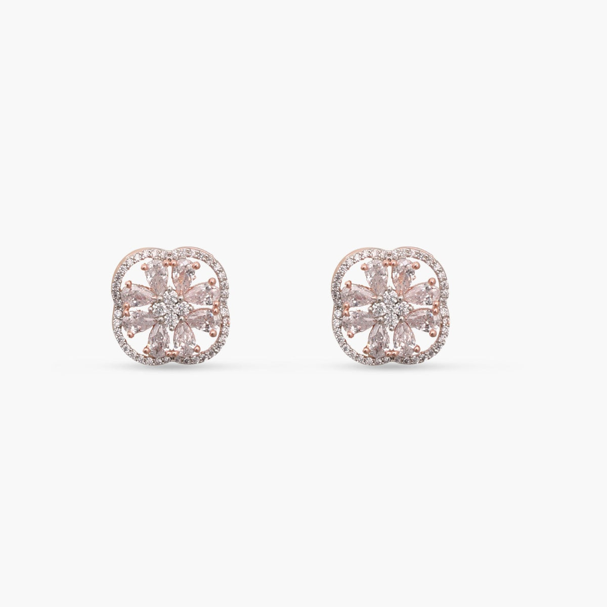 Petal CZ Stud Earrings