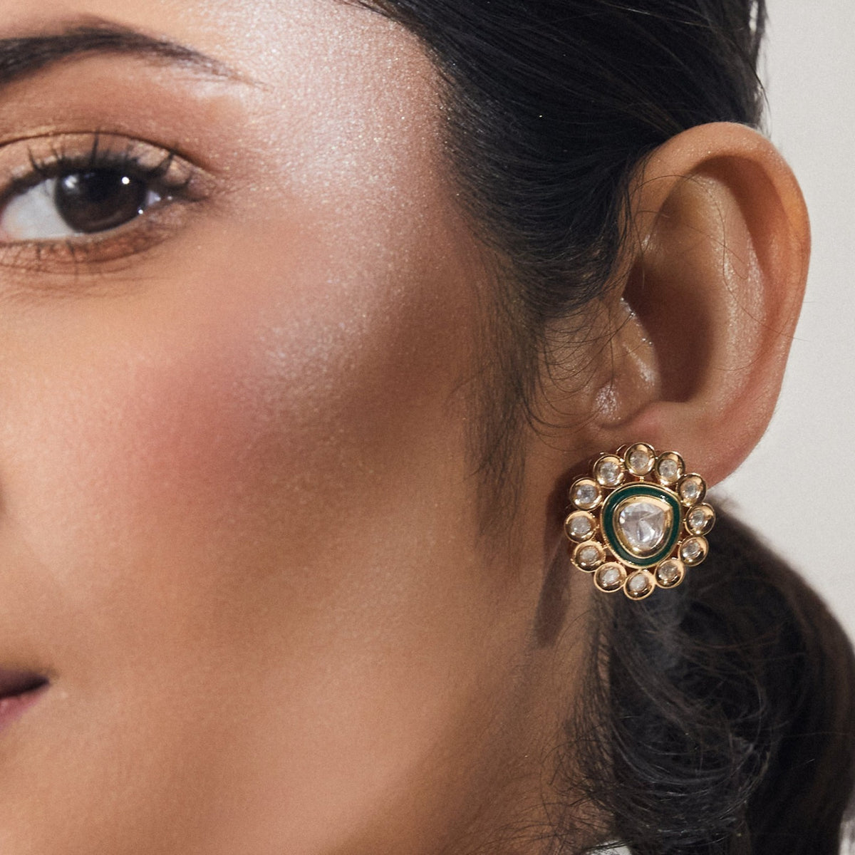 Cynara Kundan Stud Earrings