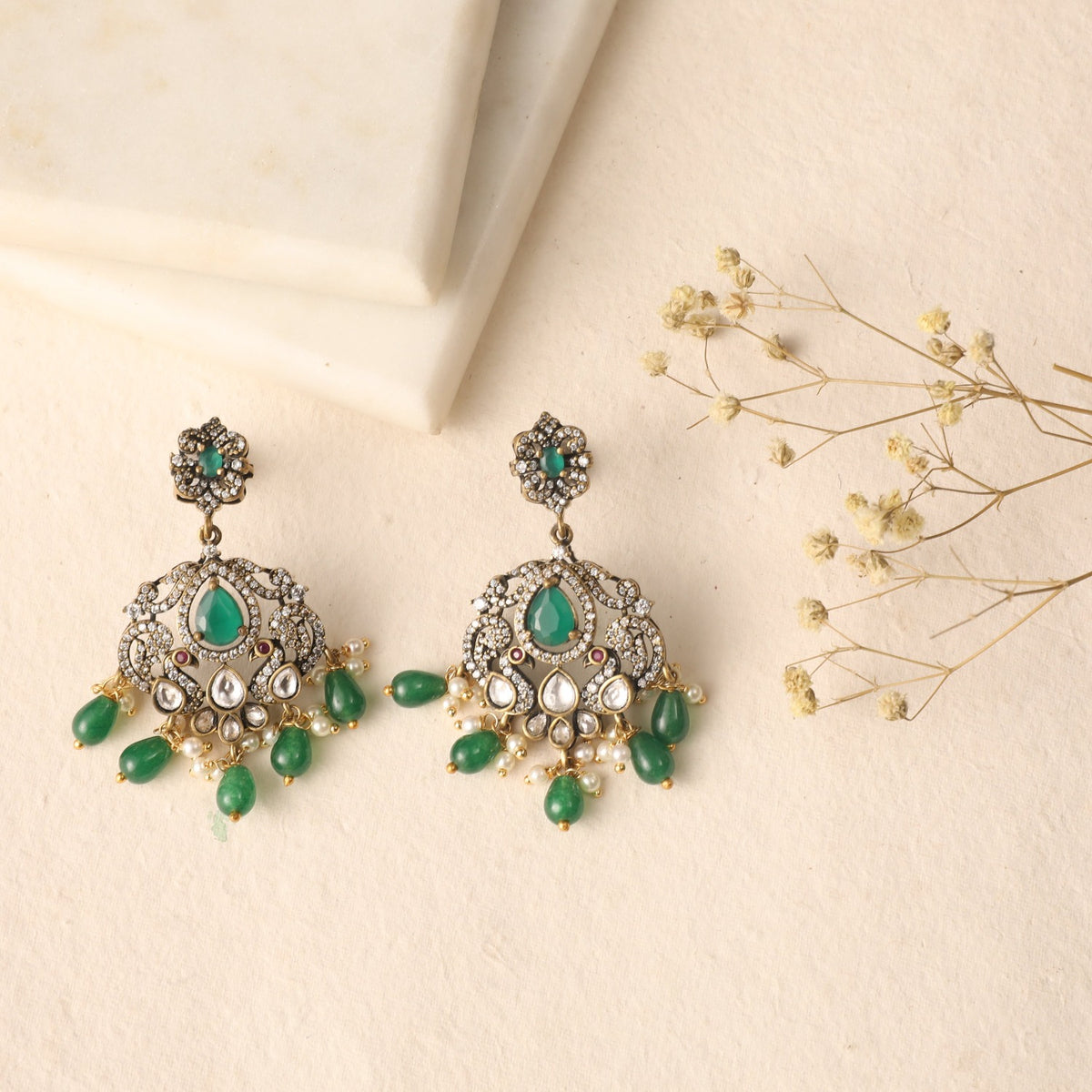 Ruchira Nakshatra CZ Drop Earrings