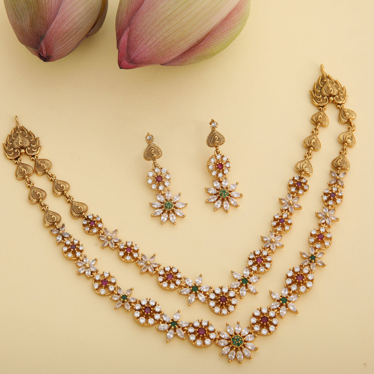 Devika Layered Antique Necklace Set