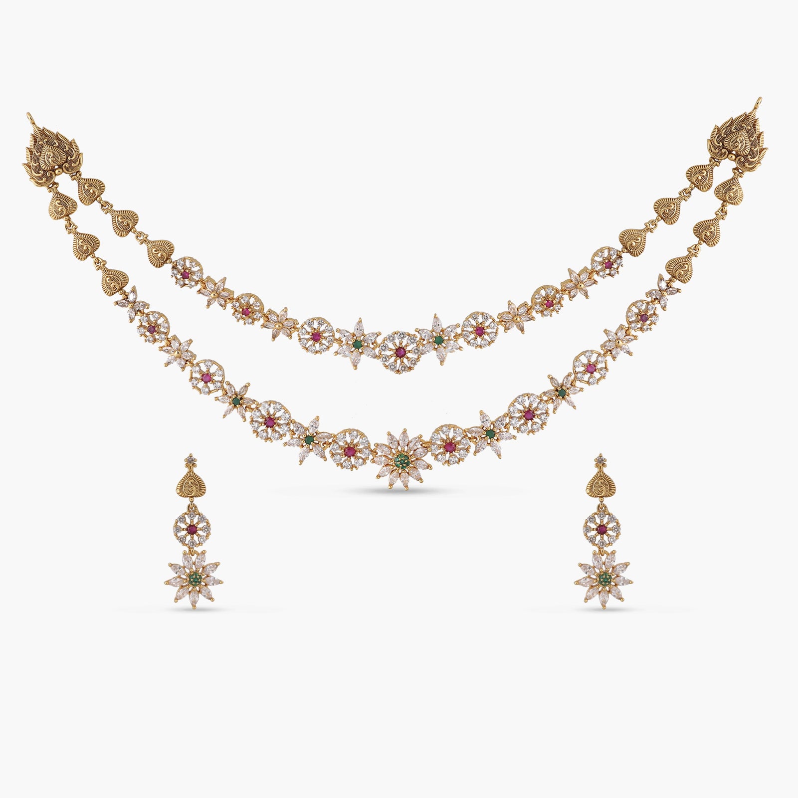 Devika Layered Antique Necklace Set