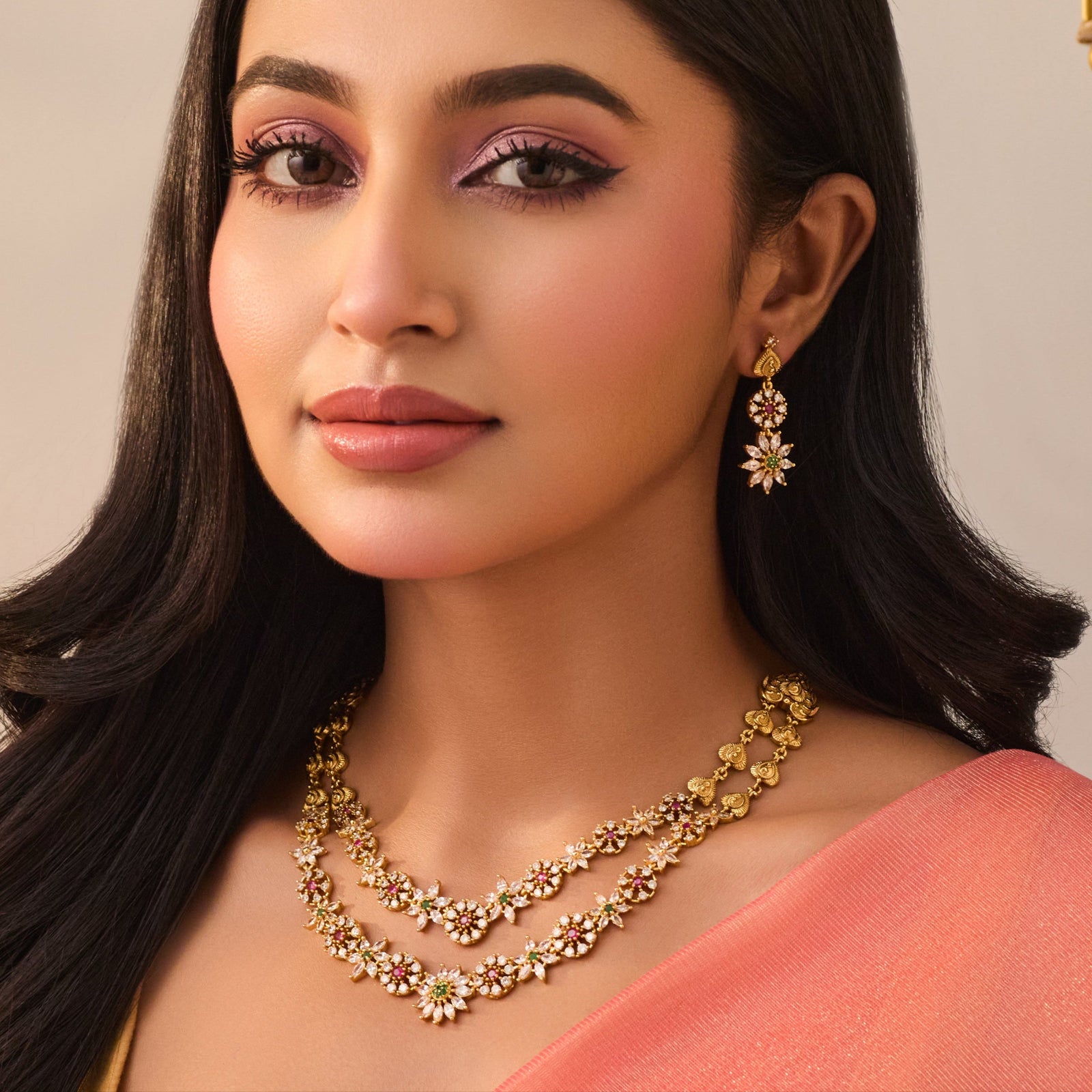 Devika Layered Antique Necklace Set