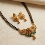 Eshwari Antique Black Beads Necklace Set