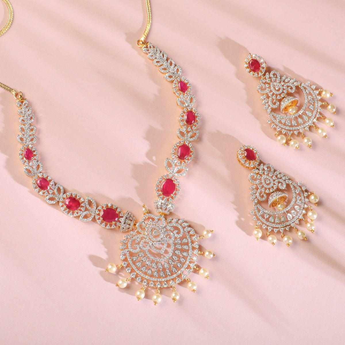 Anju Nakshatra CZ Statement Necklace Set