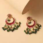 Inca Antique Jadau Chandbali Earrings 