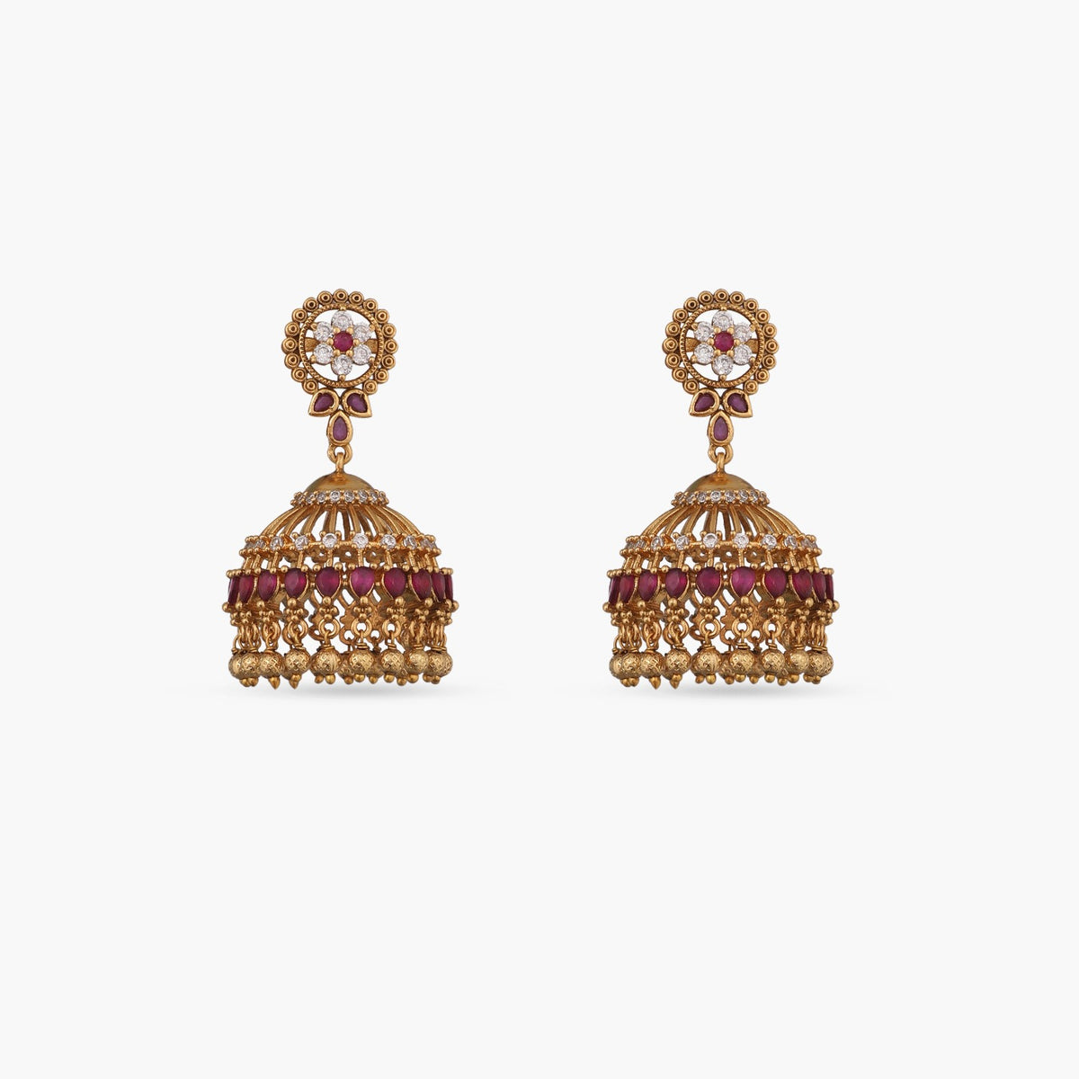 Mahi Antique Jhumka Earrings