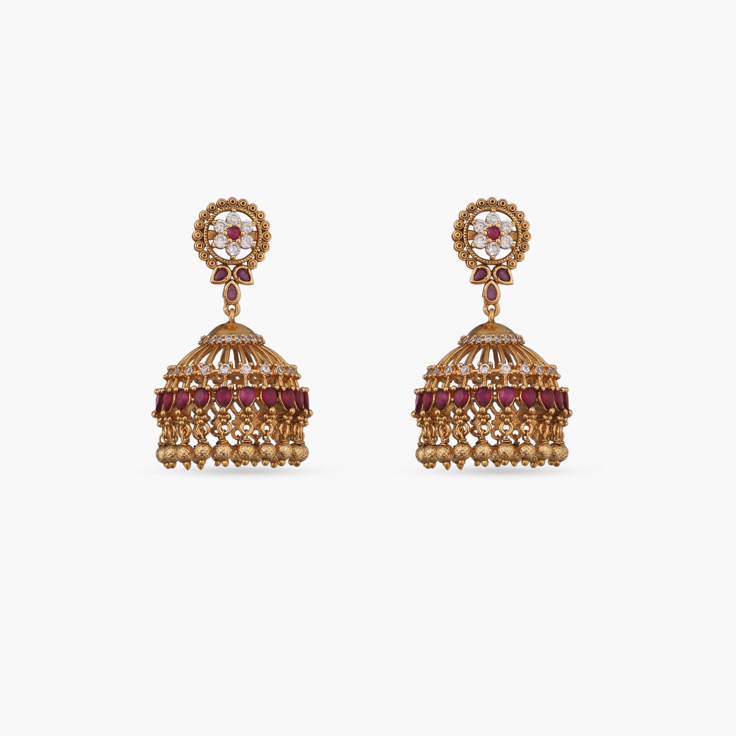 Mahi Antique Jhumka Earrings