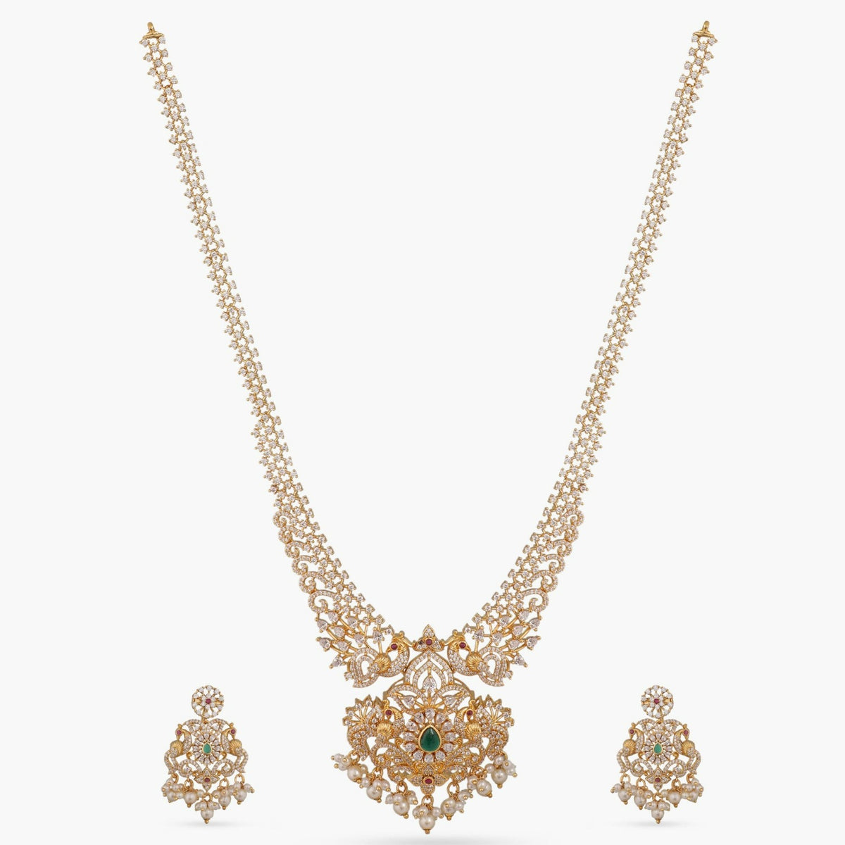 Sonali Nakshatra CZ Long Necklace Set