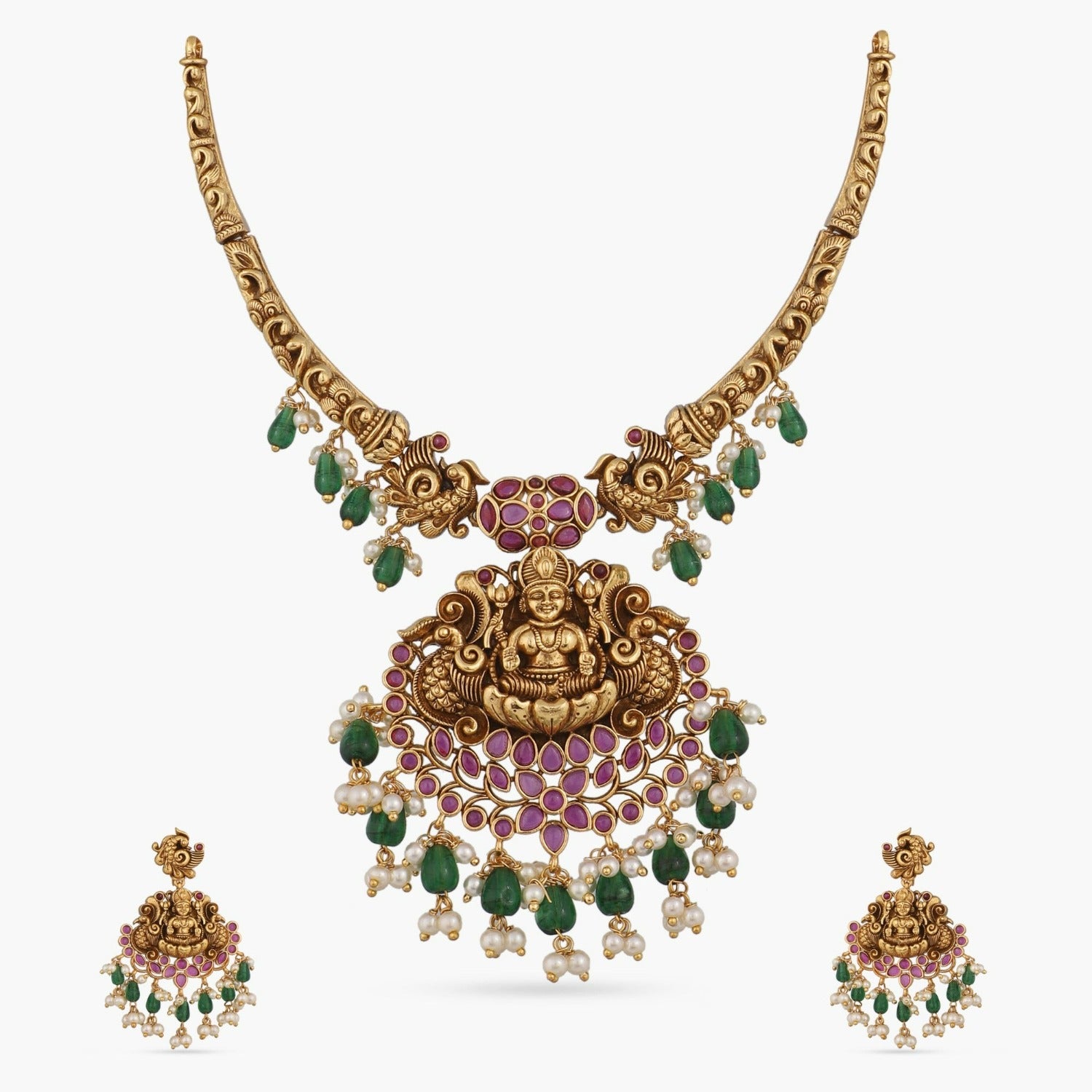Antique Gold Necklace - Indian Jewellery Designs