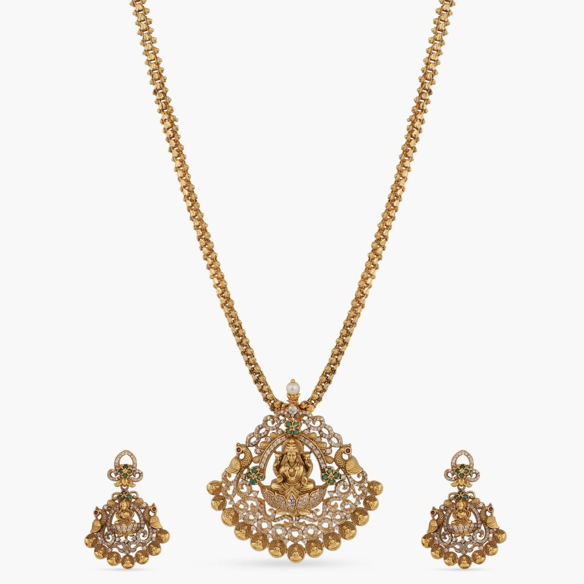 Saumya Antique Temple Pendant Set