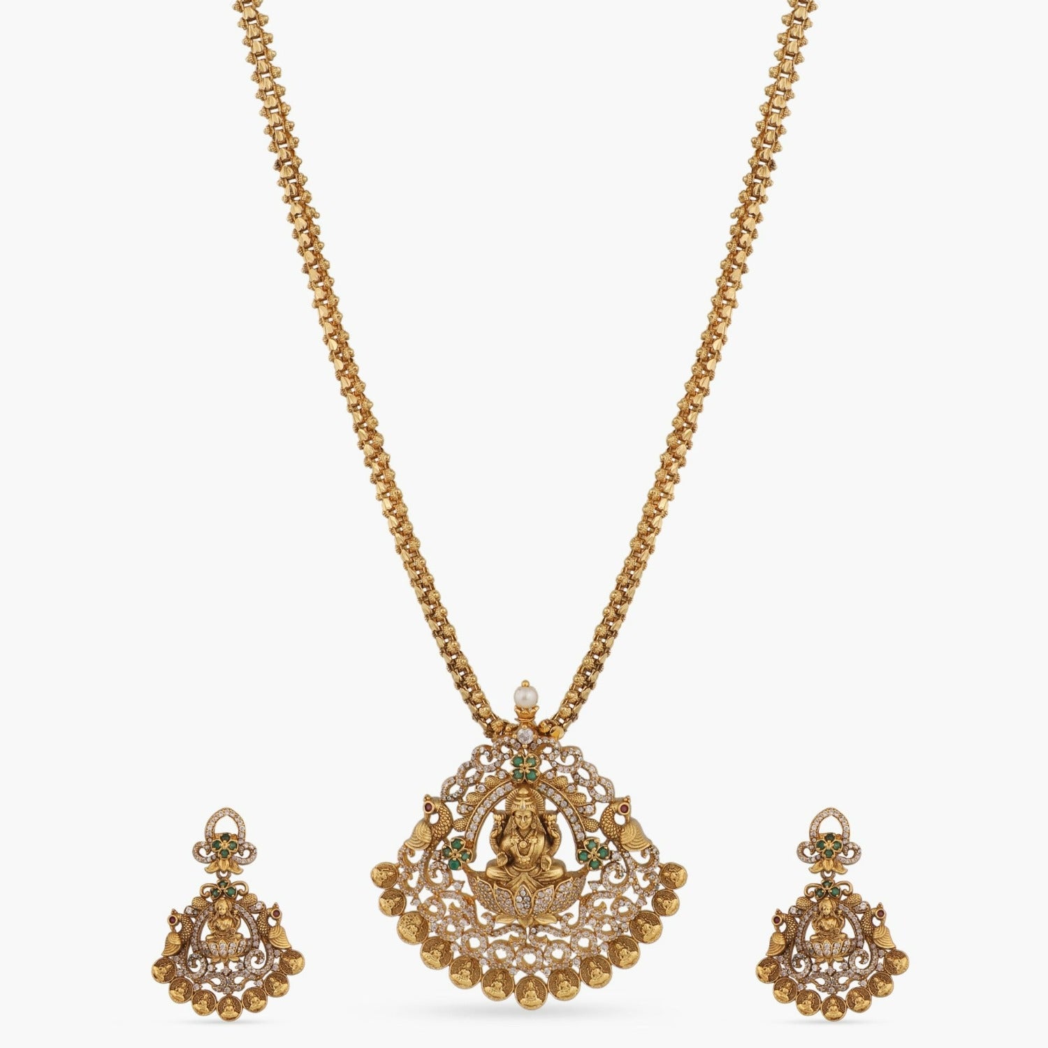 Saumya Antique Temple Pendant Set