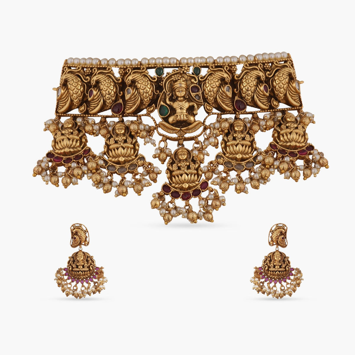 Videhi Antique Nakshi Choker Set