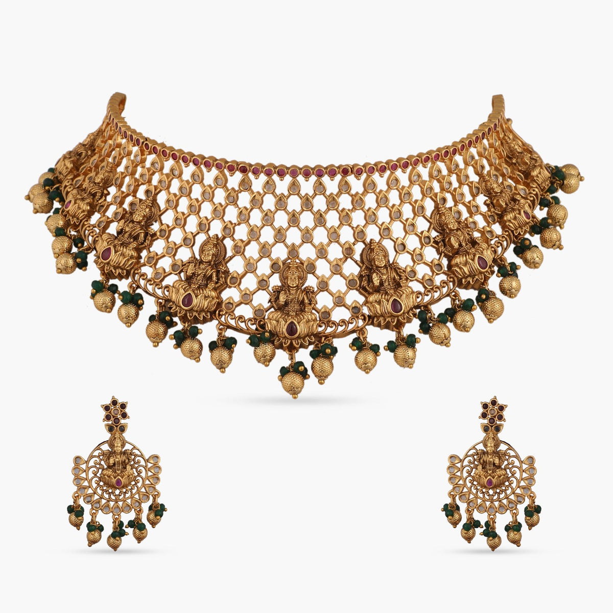 Shriya Antique Filigree Choker Set