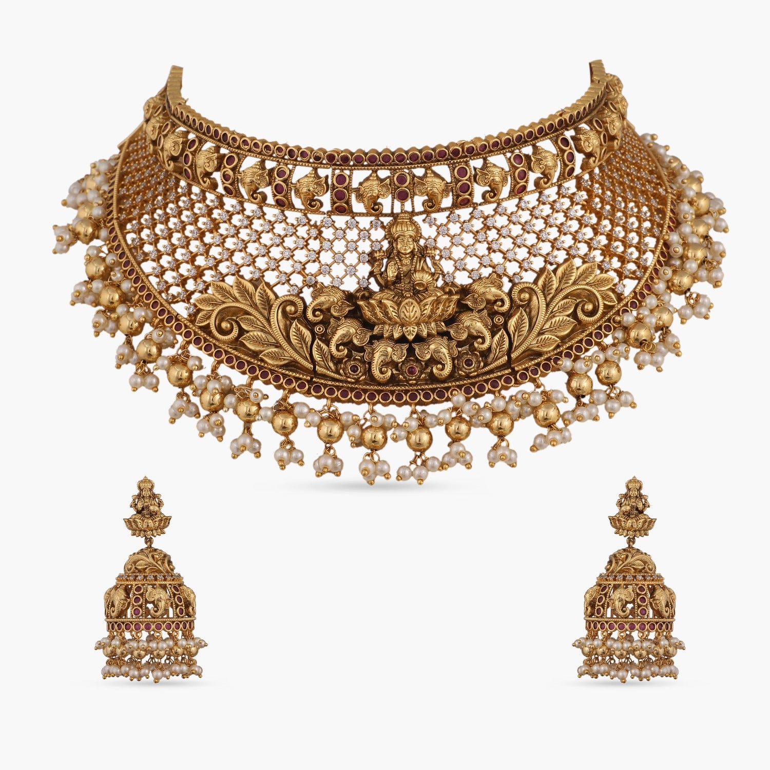 TARINIKA Sampada Antique Choker Set Indian Jewelry