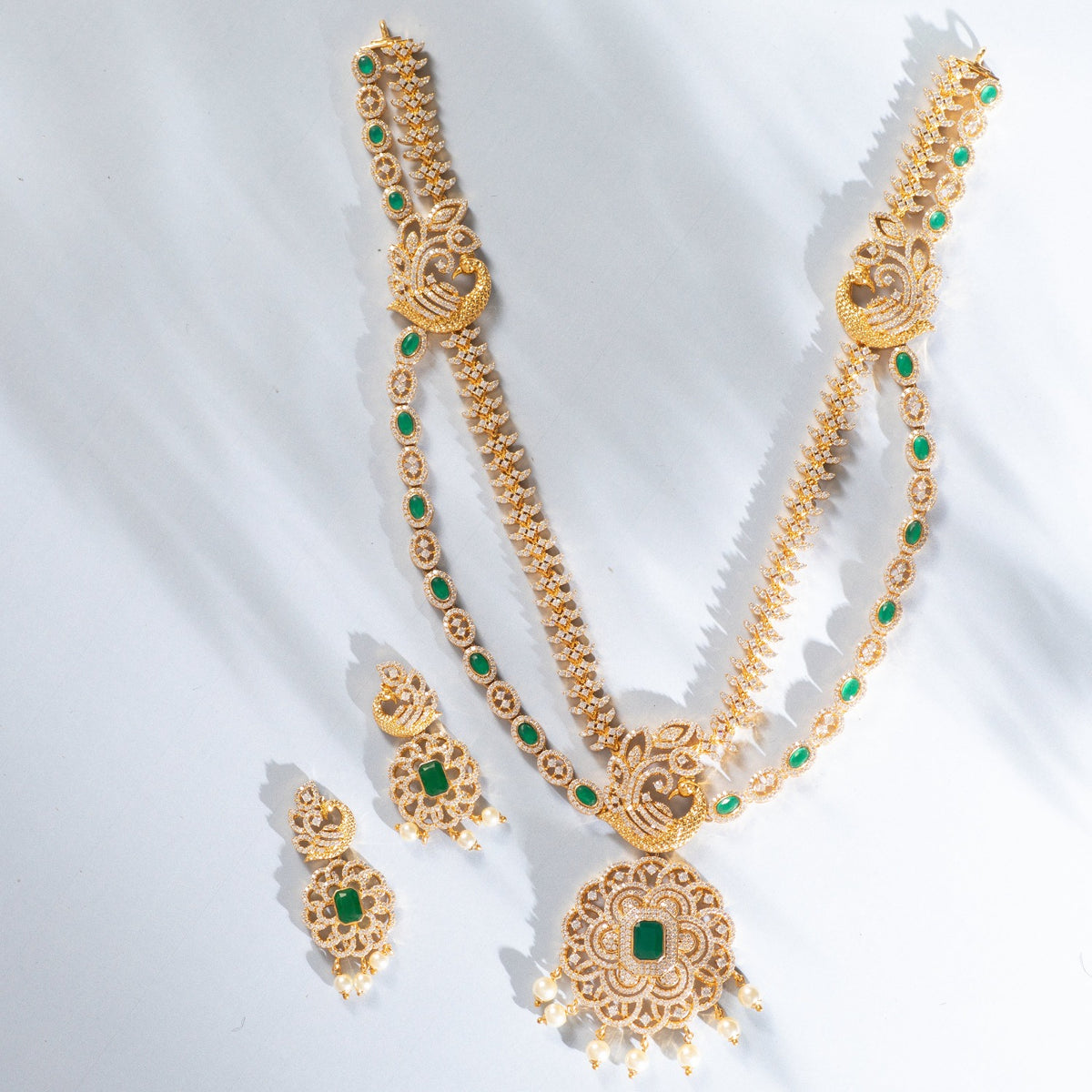 Kuheli Nakshatra CZ Layered Necklace Set