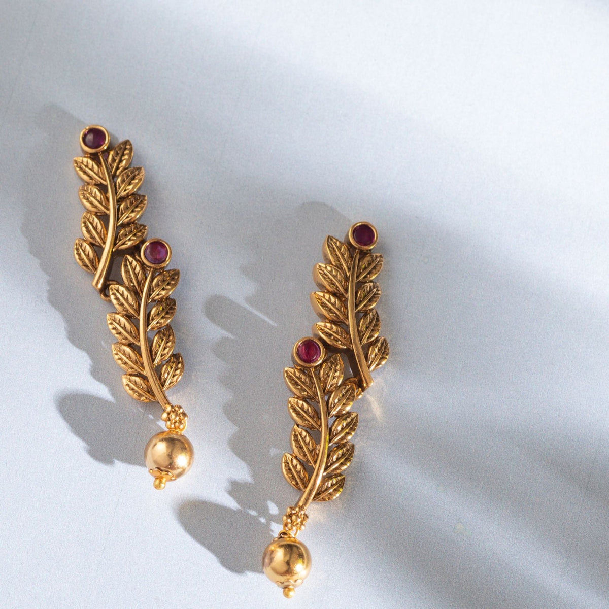 Azba Leafy Antique Earrings