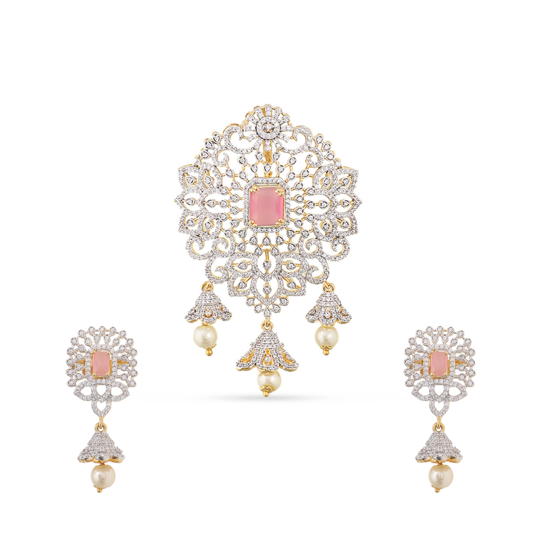 Buy Tarinika s Wille Nakshatra CZ Pendant Set Indian Jewelry