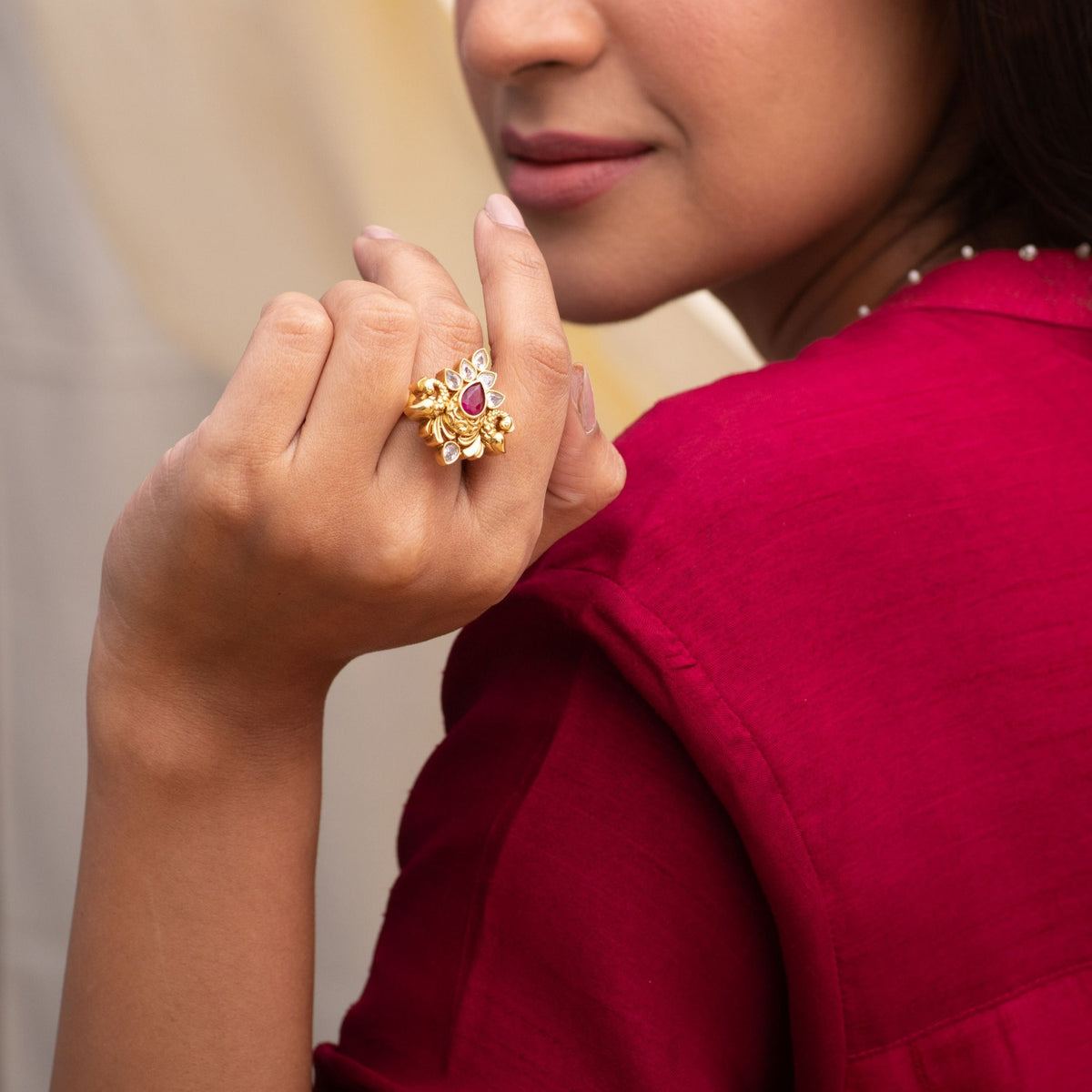 Classic Peacock Antique Ring