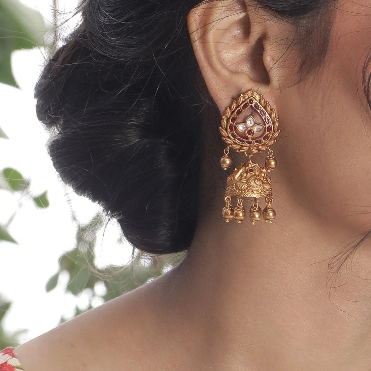 Bindu Antique Jhumka Earrings