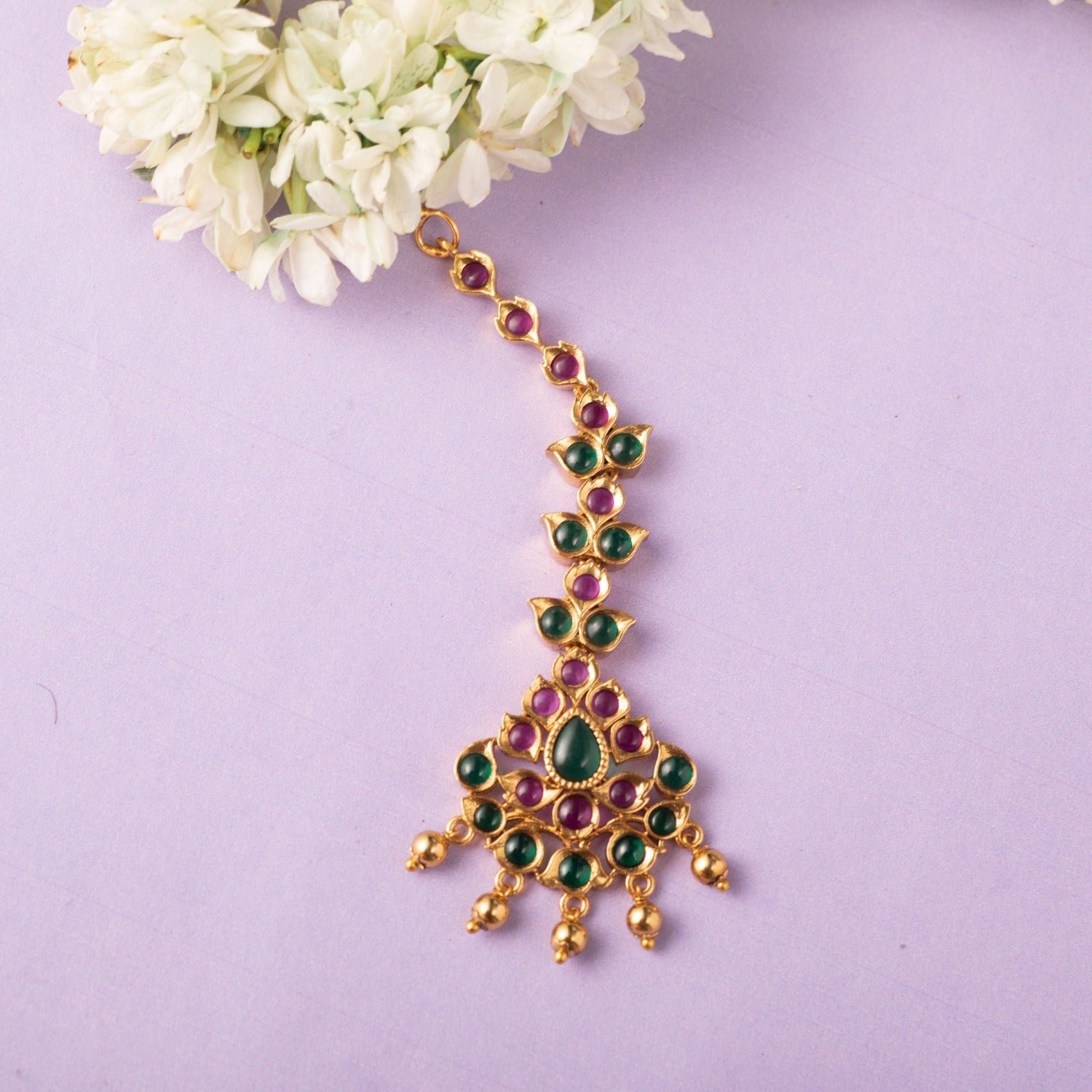 Floral maang tikka discount