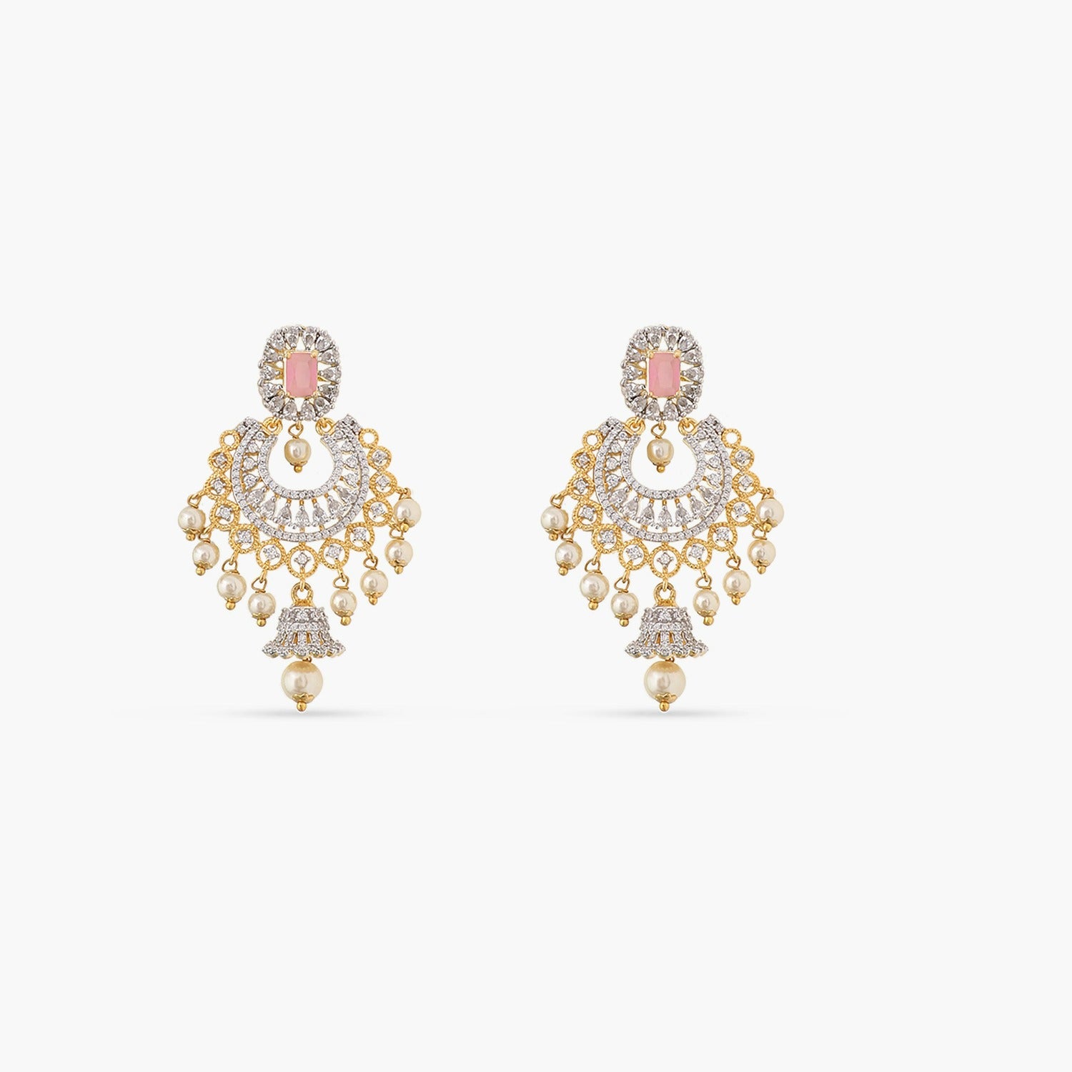 Josie Nakshatra CZ Chandbali Earrings