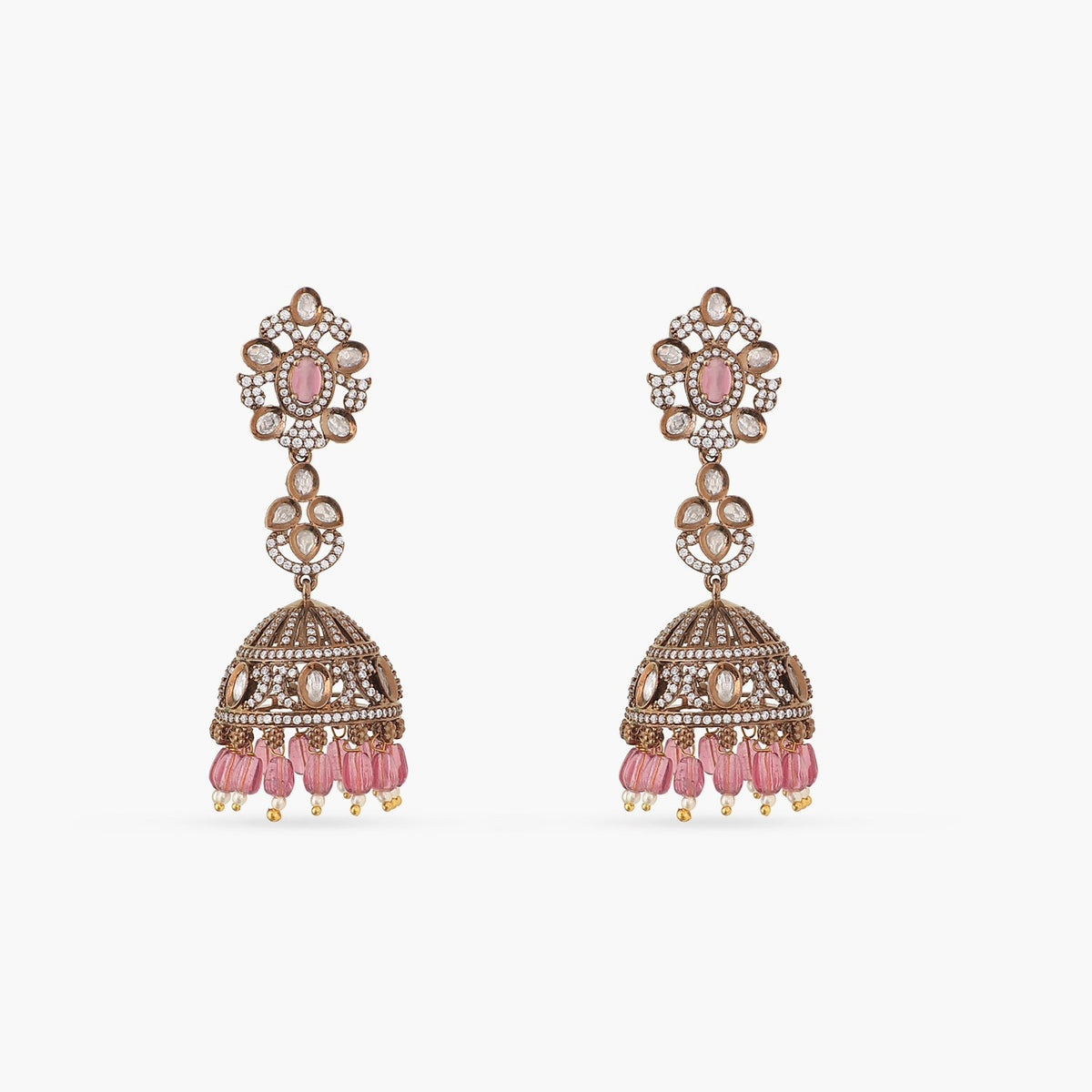 Esther Nakshatra CZ Jhumka Earrings