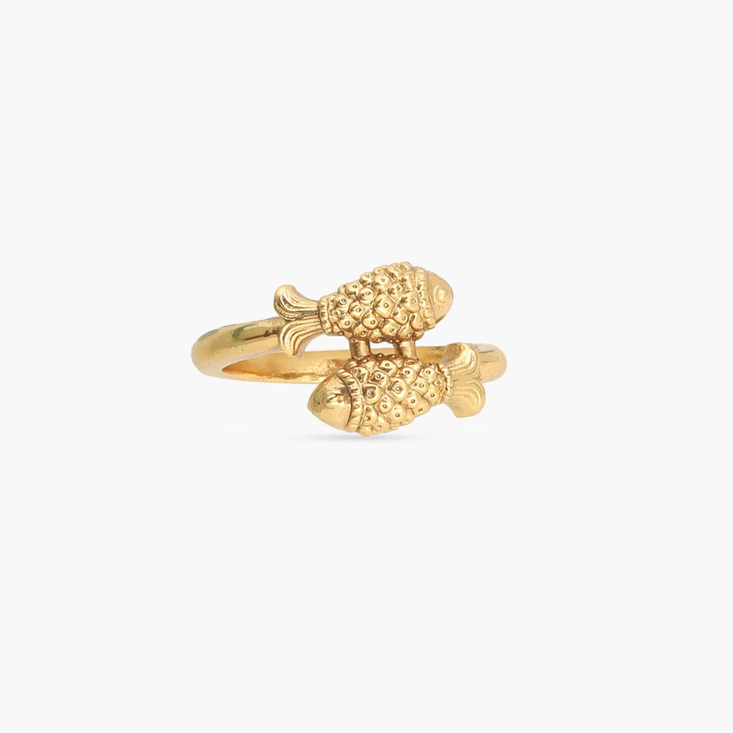 Fish design ring gold discount