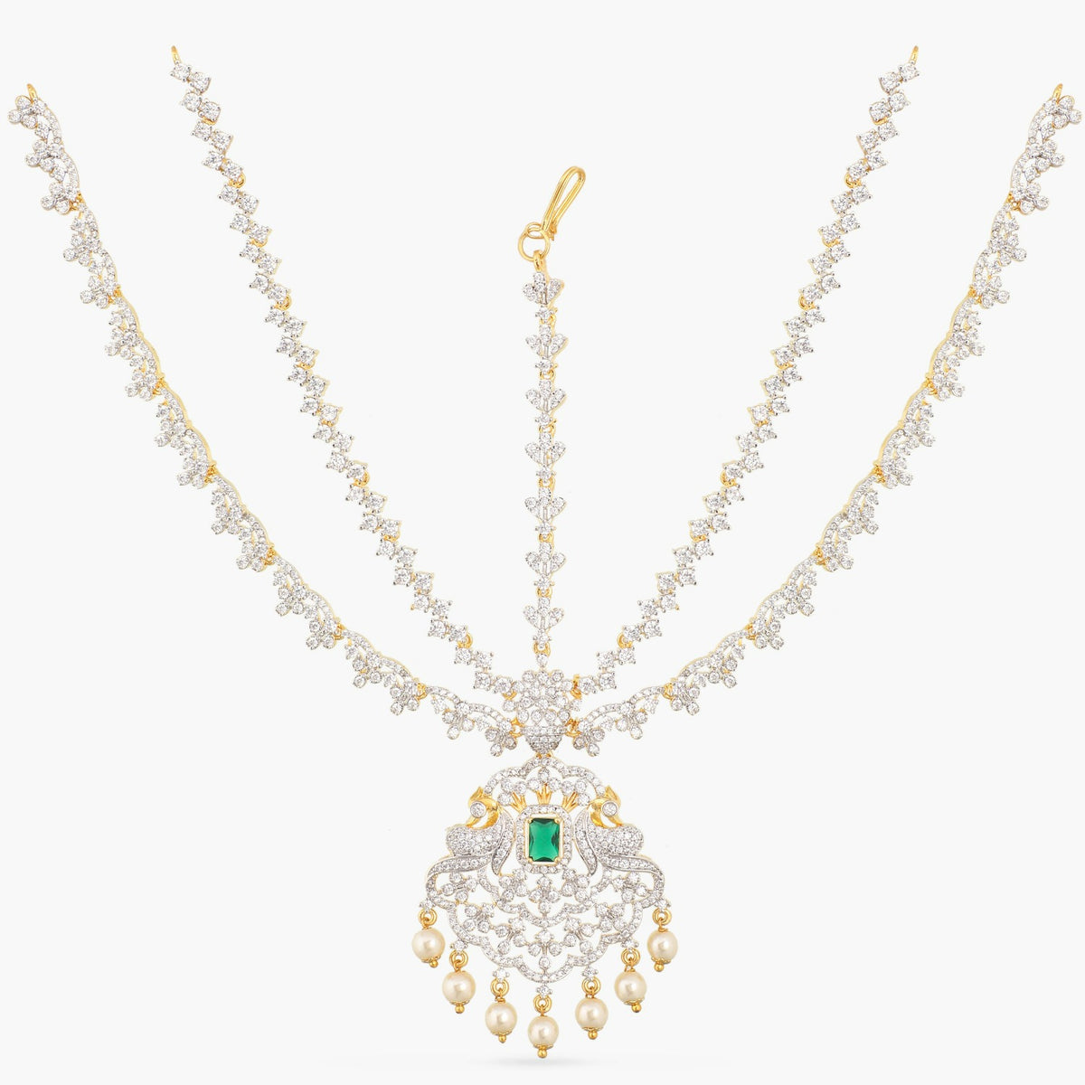 Peacock Pearl Nakshatra CZ Damini