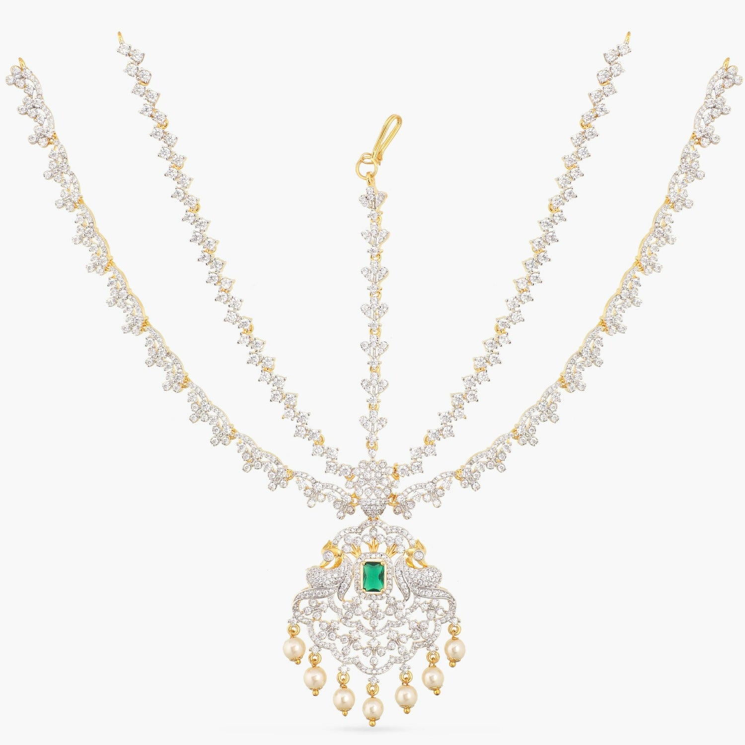 Peacock Pearl Nakshatra CZ Damini