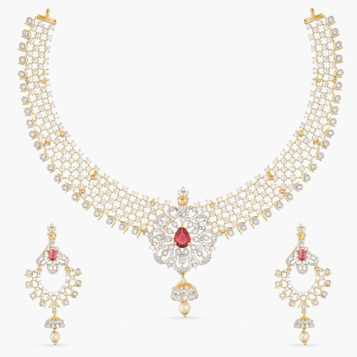 Evelyn Nakshatra CZ Necklace Set 