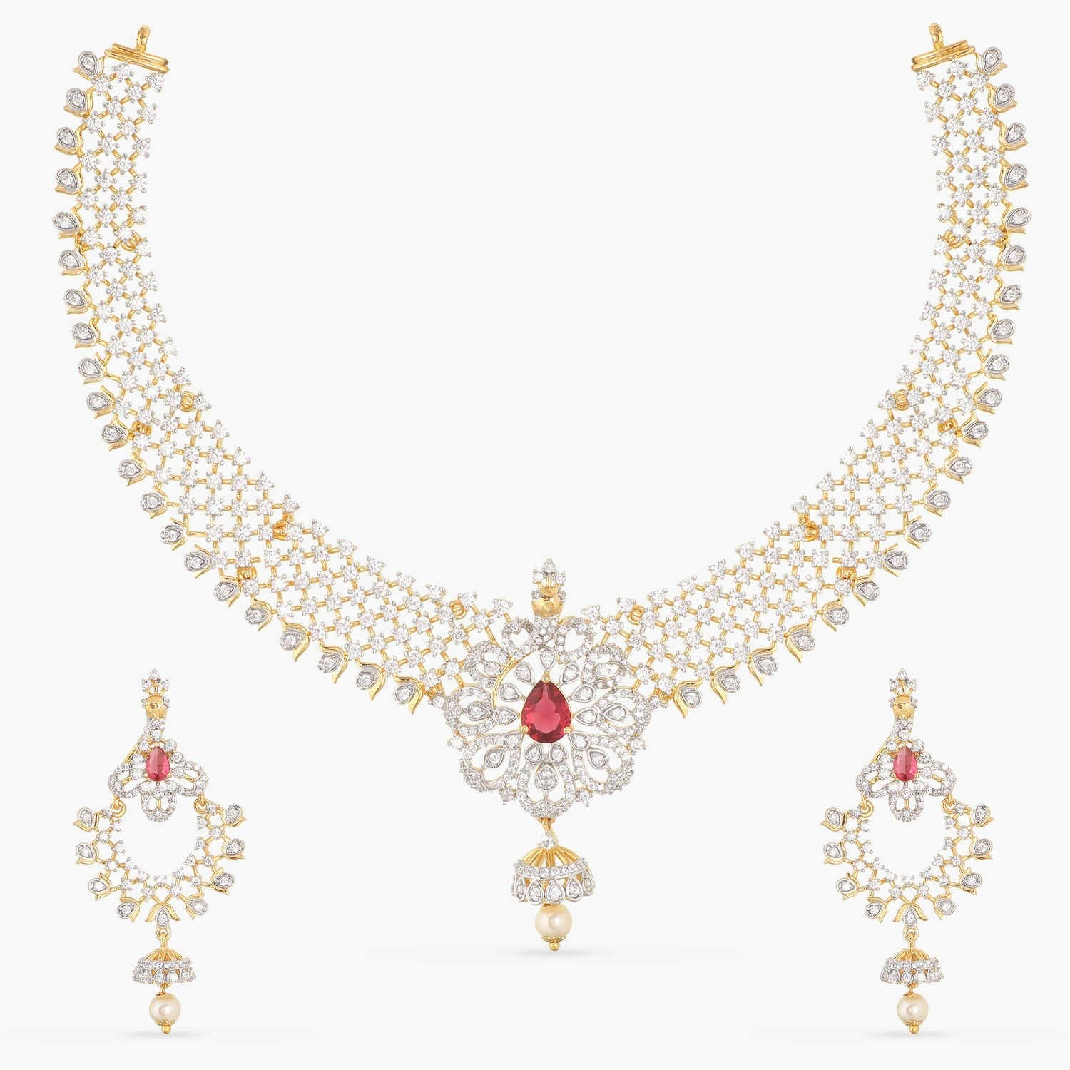 Evelyn Nakshatra CZ Necklace Set 