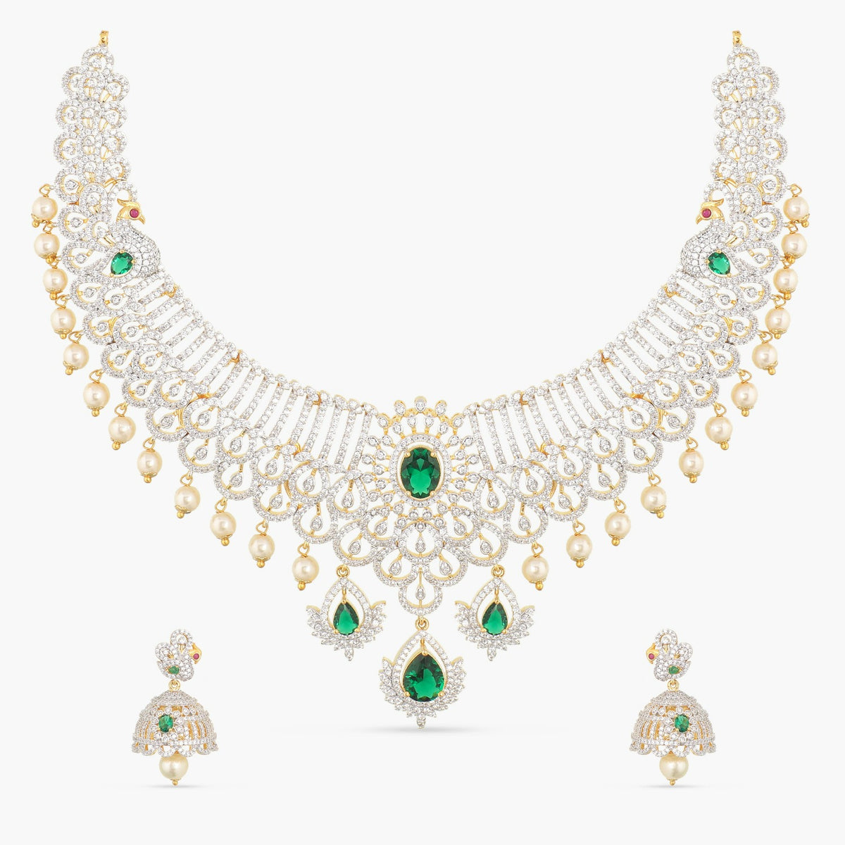 Ezra Nakshatra CZ Necklace Set 