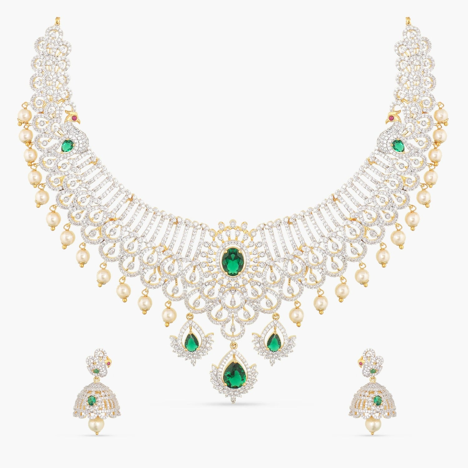 Ezra Nakshatra CZ Necklace Set 