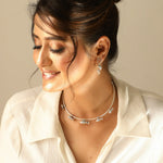 Hooked Fish Oxidized Hasli Necklace
