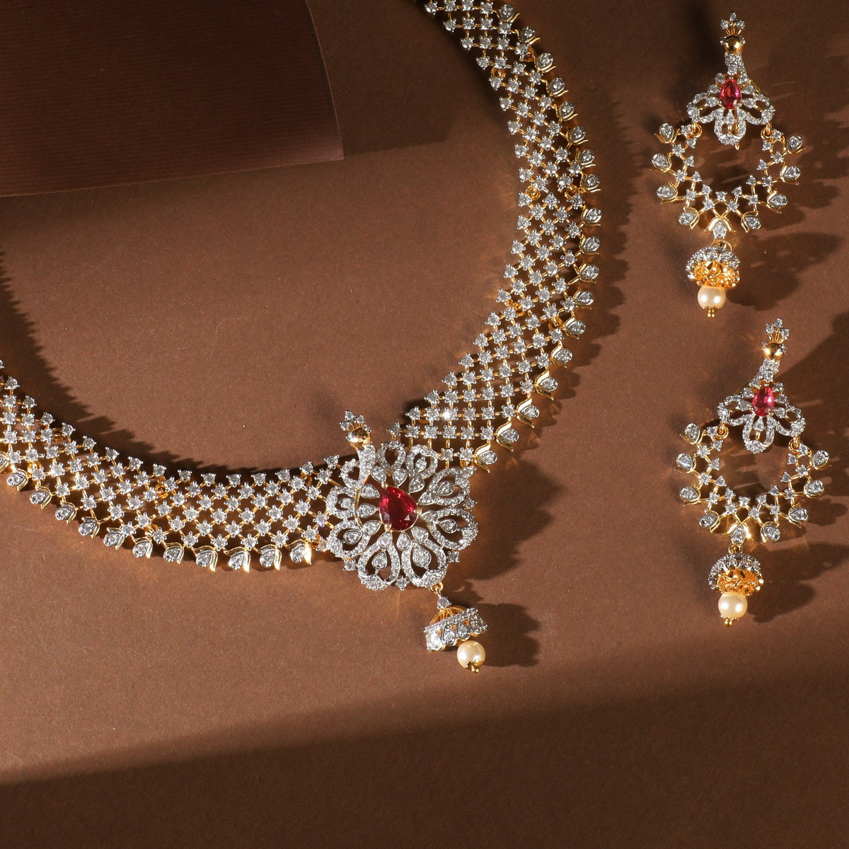 Evelyn Nakshatra CZ Necklace Set 