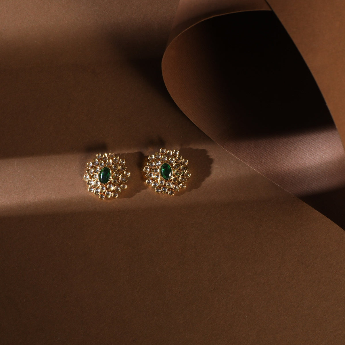 Rosa Nakshatra CZ Stud Earrings