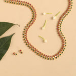 Manju Nakshatra CZ  Long Necklace Set