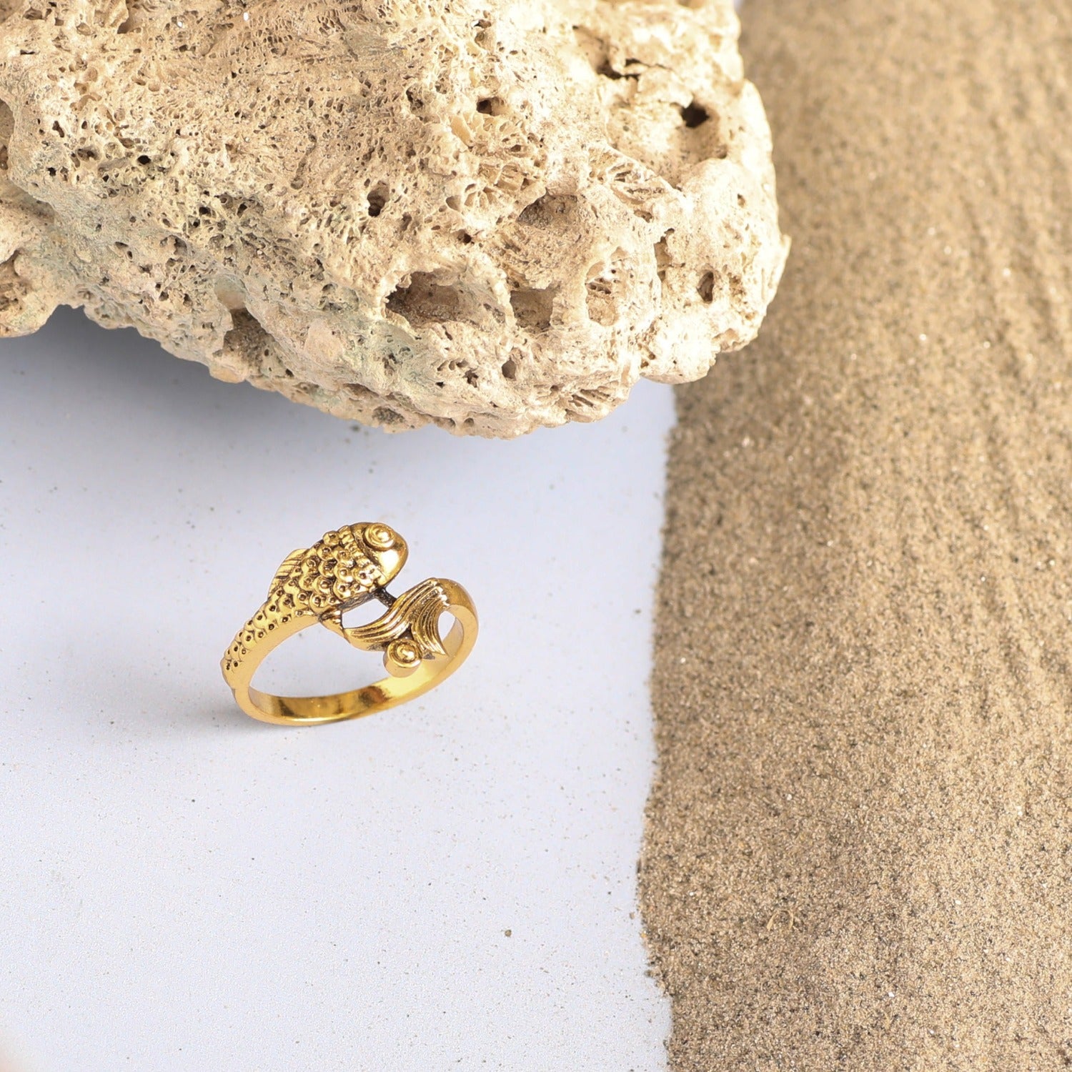 Buy GIVA Sterling Silver Golden Tiny Flower Ring for Women(ADJUSTABLE)  online