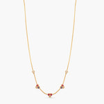 Pansy Floral CZ Simple Necklace