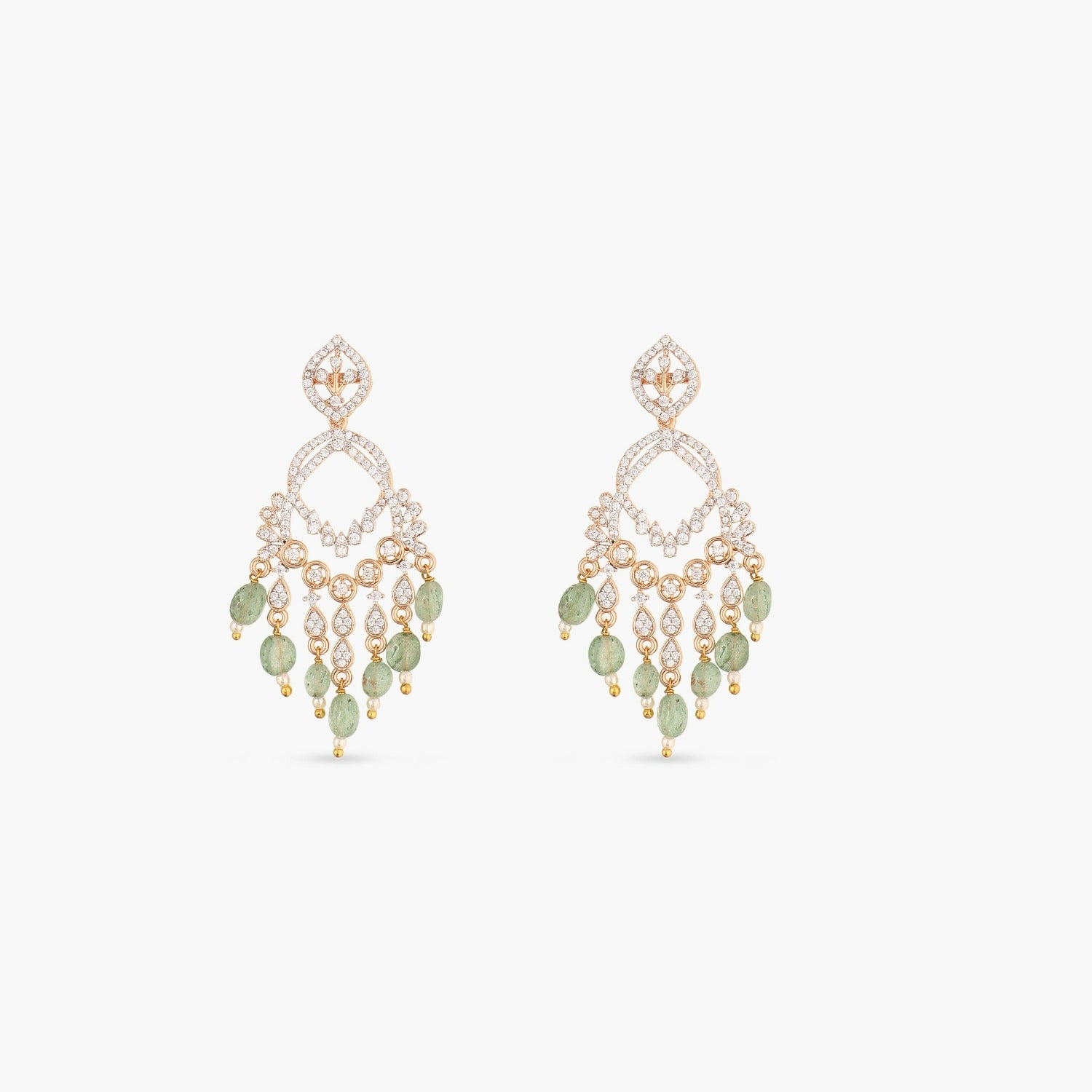 Eliza Nakshatra CZ Chandelier Earrings