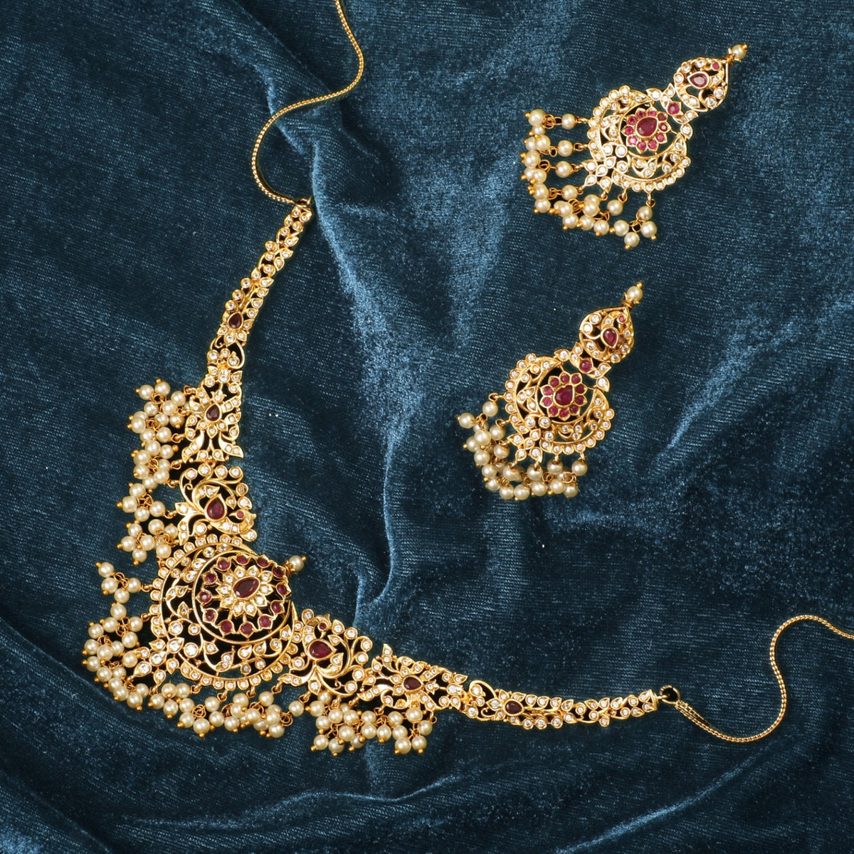 Orrin Nakshatra CZ Necklace Set