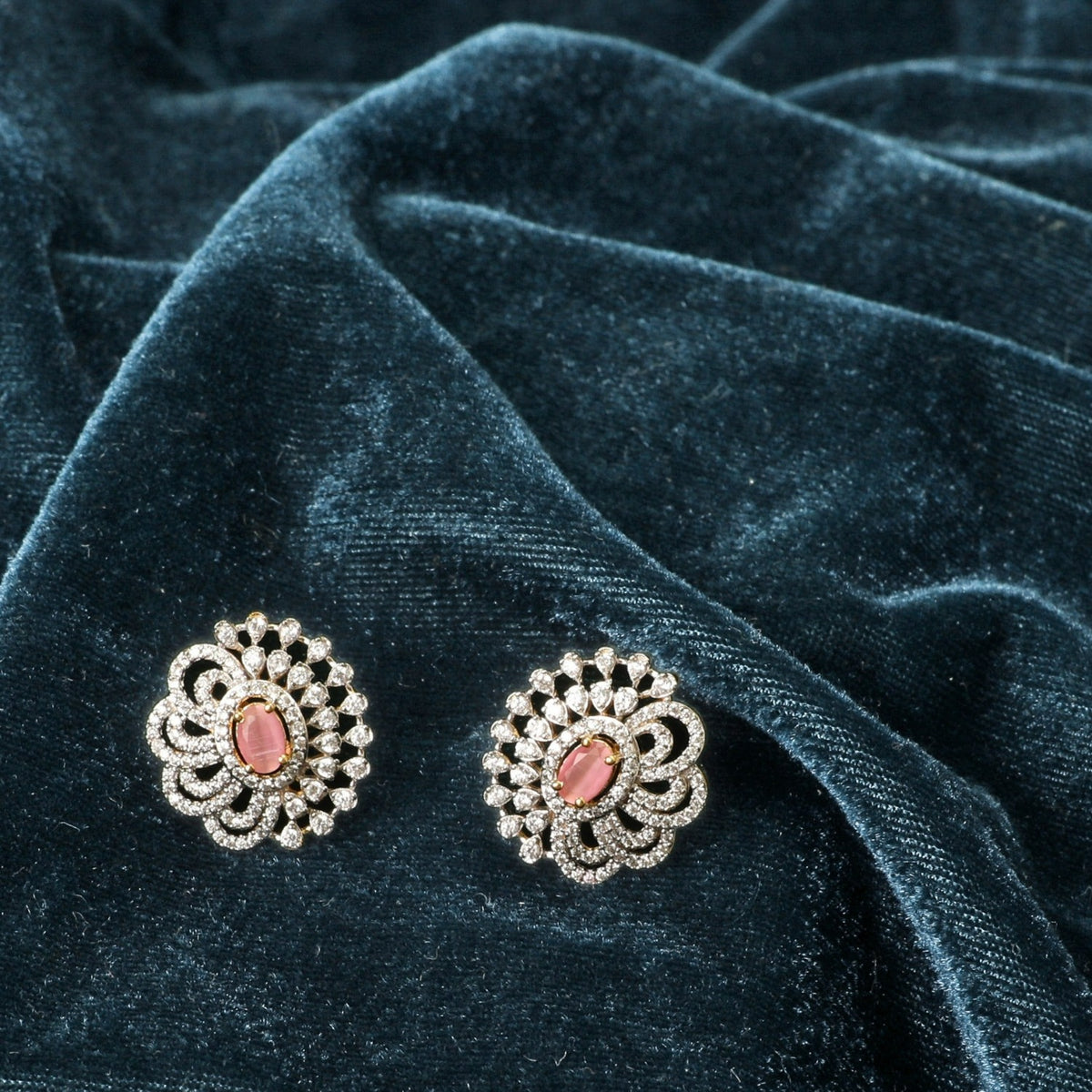 Bloom Nakshatra CZ Stud Earrings
