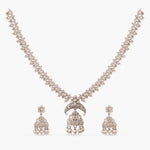 Maati Jhumki Floral Antique Oxidized Necklace Set