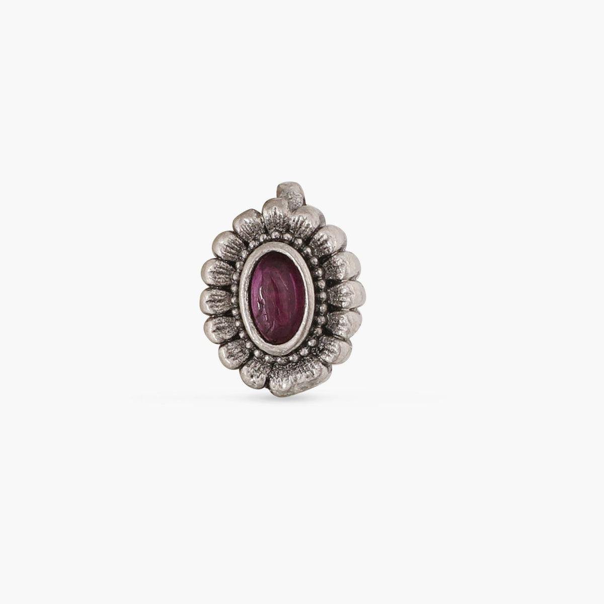 Maati Floral Antique Oxidized Nose Pin