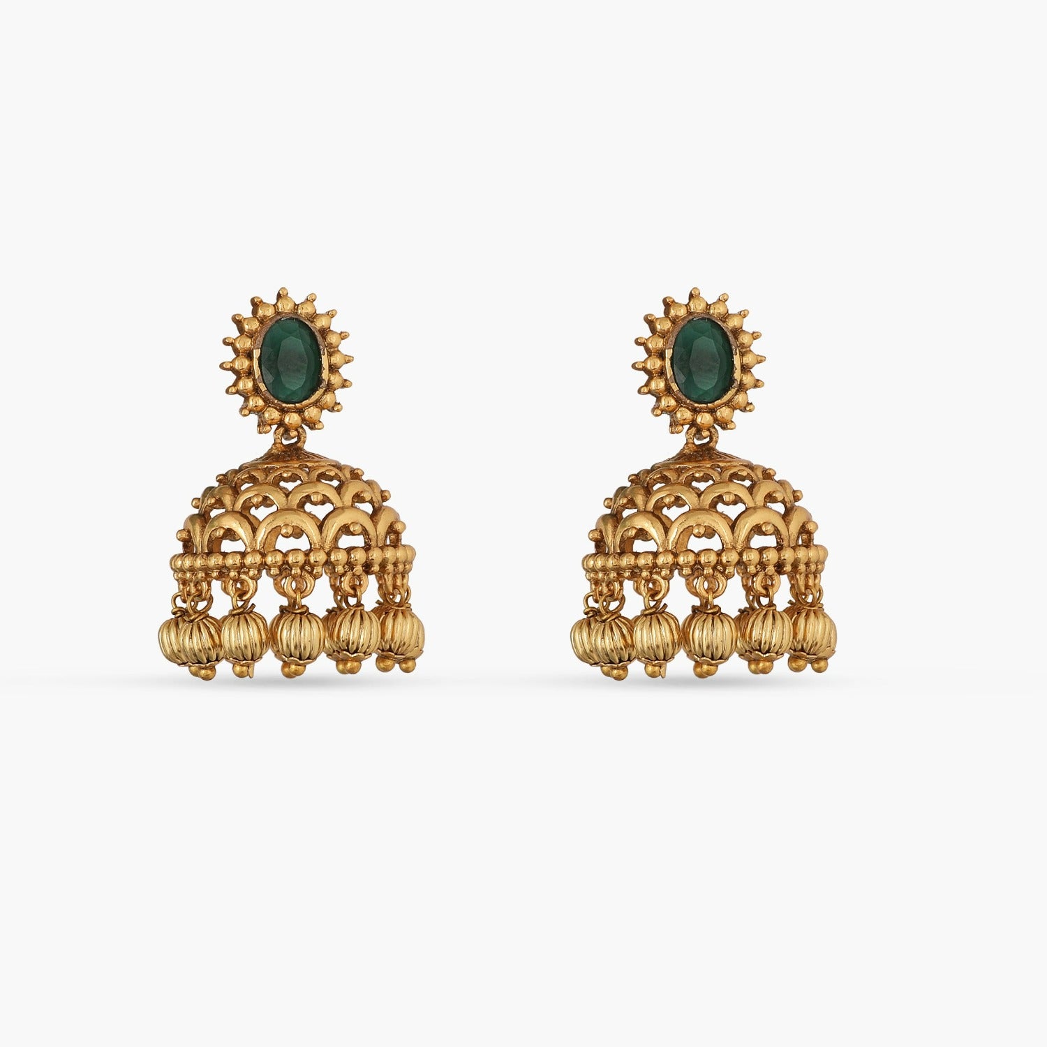 Classic Simple Antique Jhumki Earrings - Main Image
